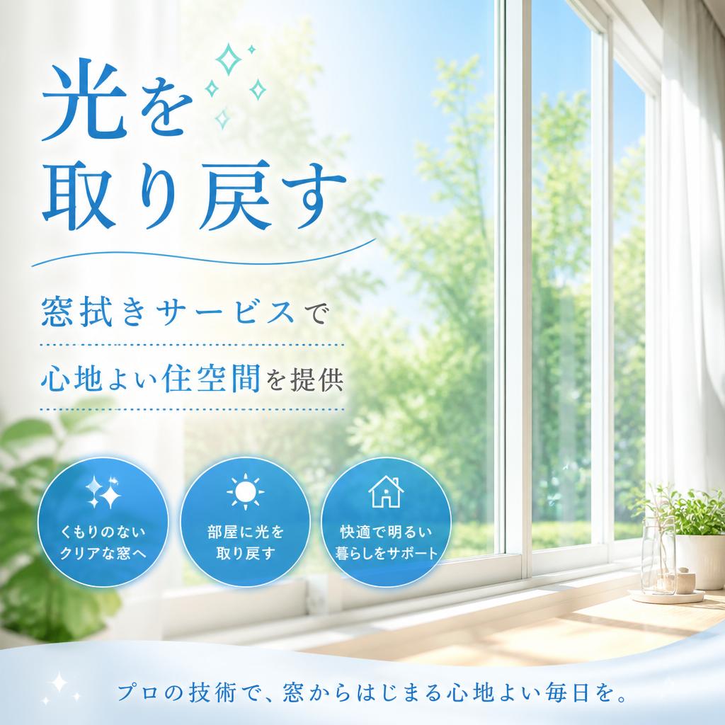光を取り戻す窓拭きサービスで心地よい住空間を提供
