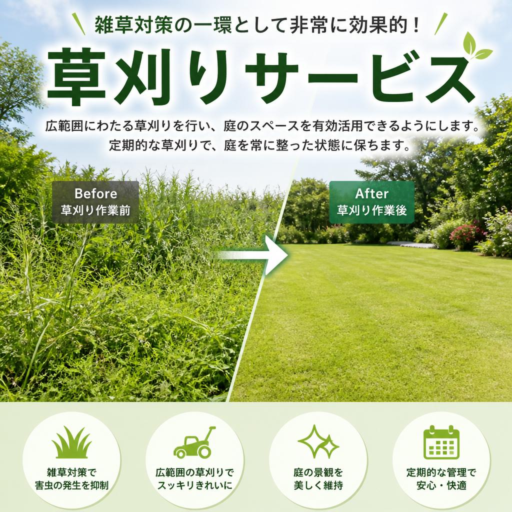 効果的な草刈りでスペースを確保