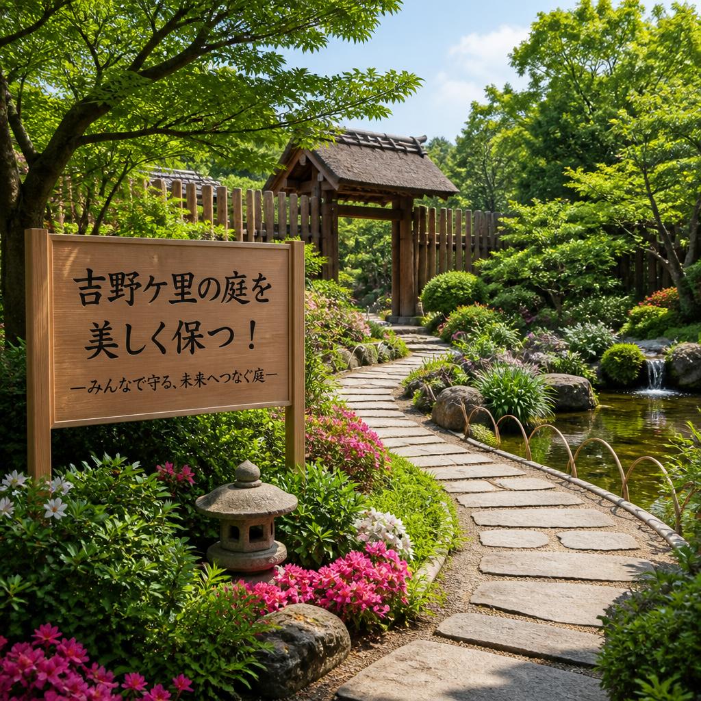 吉野ケ里の庭を美しく保つ！