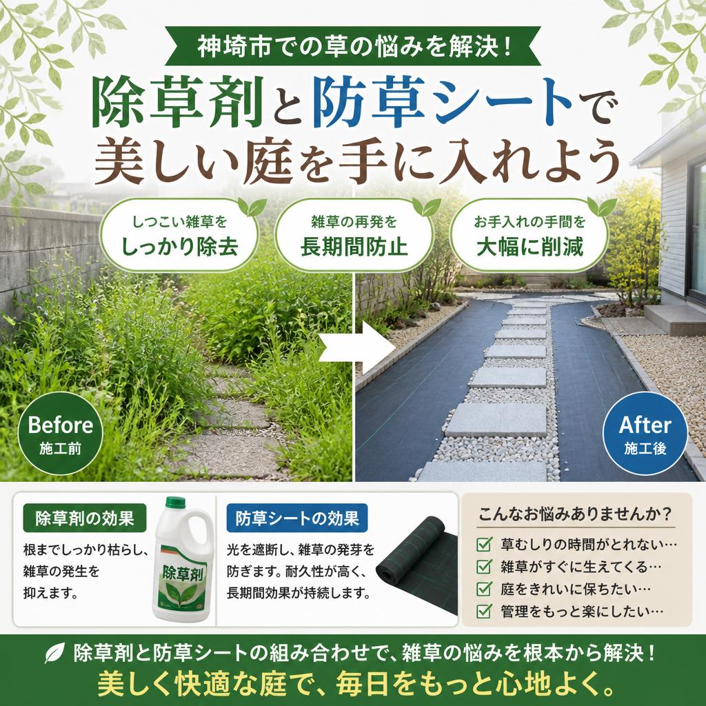 神埼市での草の悩みを解決！除草剤と防草シートで美しい庭を手に入れよう