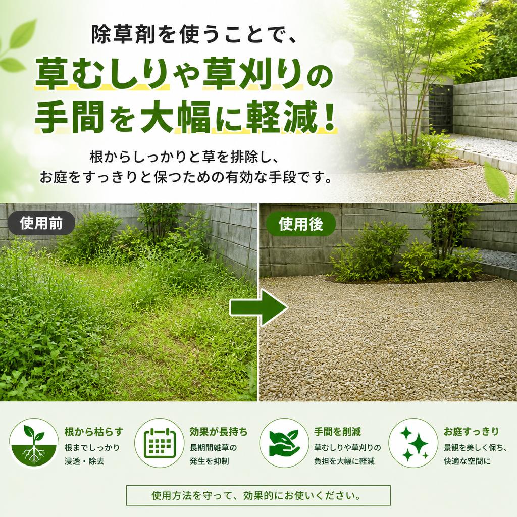 除草剤の効果と利点