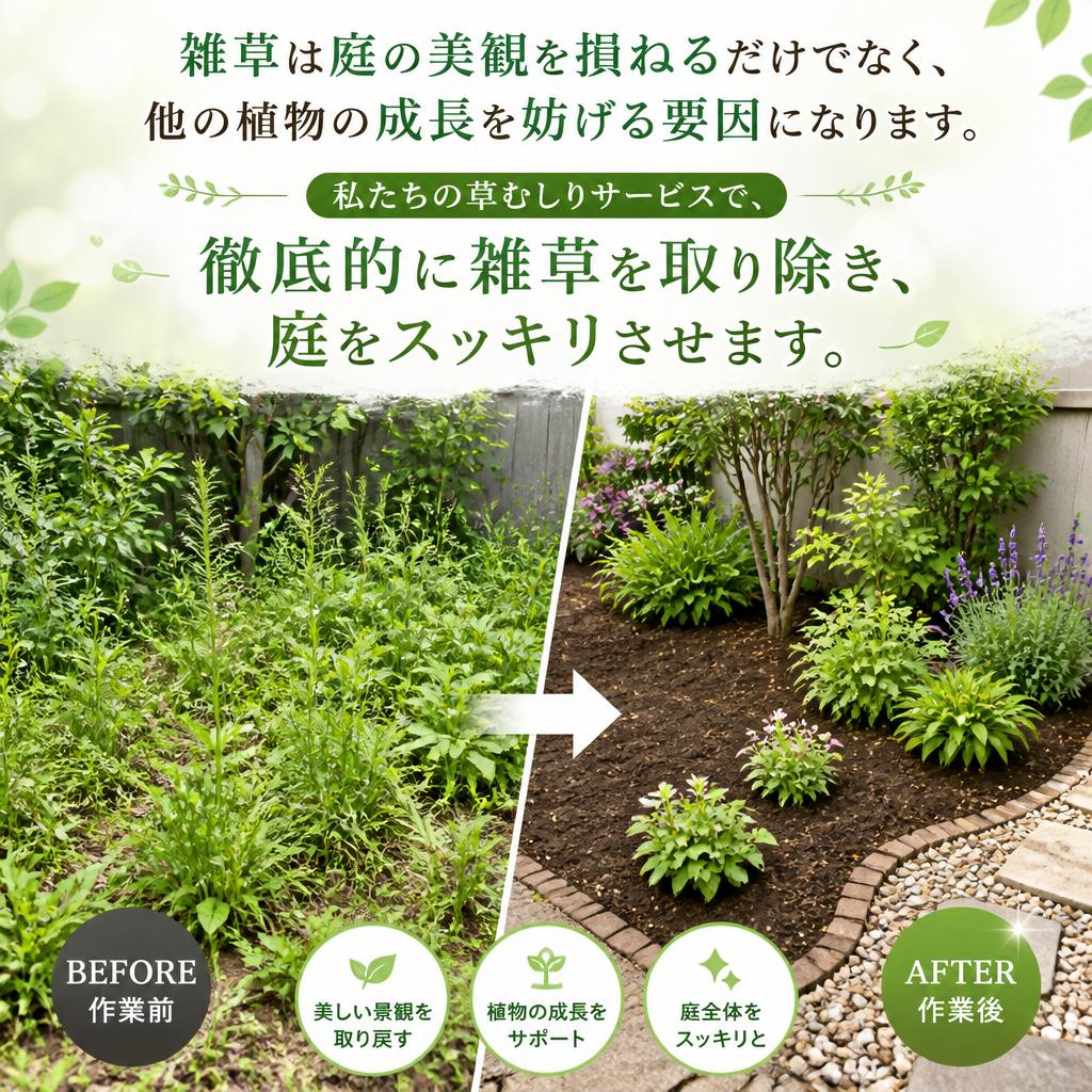 2. 草むしりで雑草対策