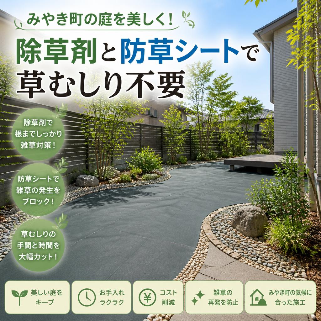 みやき町の庭を美しく！除草剤と防草シートで草むしり不要