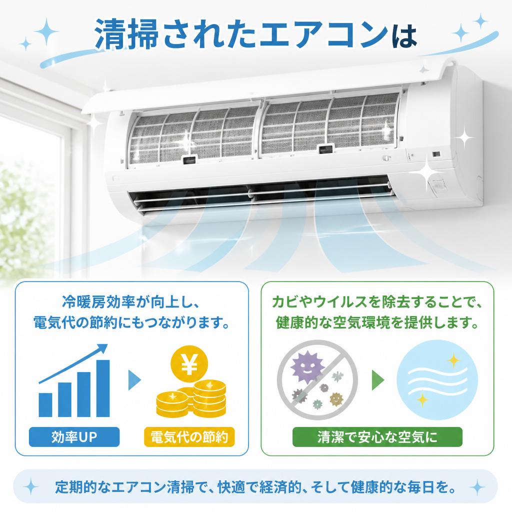エアコンクリーニングで得られる効果