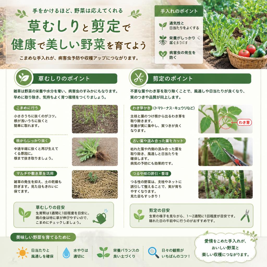 4. 家庭菜園の手入れで収穫を楽しむ