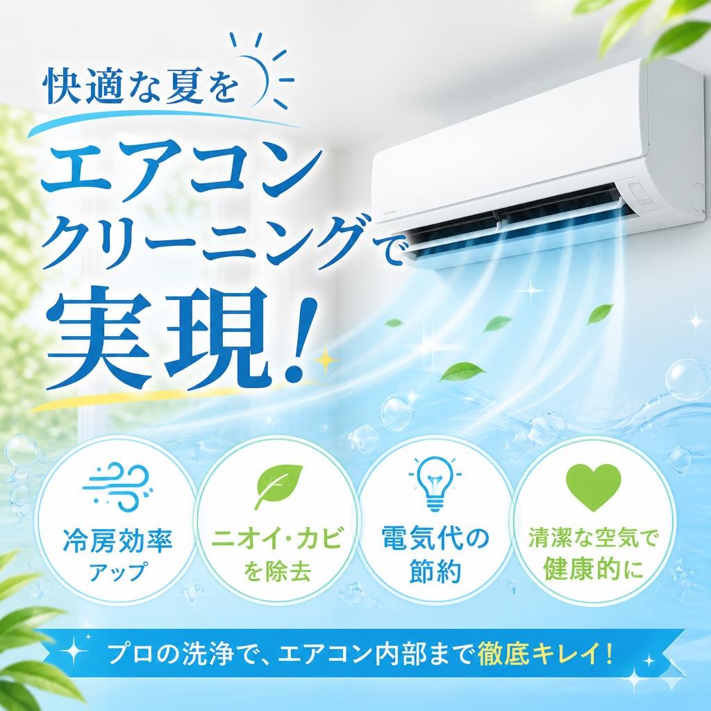 快適な夏をエアコンクリーニングで実現！