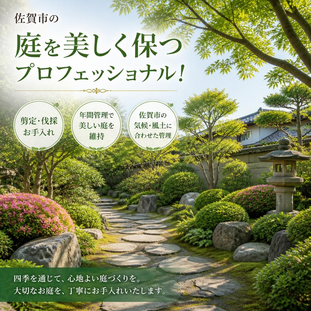 佐賀市の庭を美しく保つプロフェッショナル！
