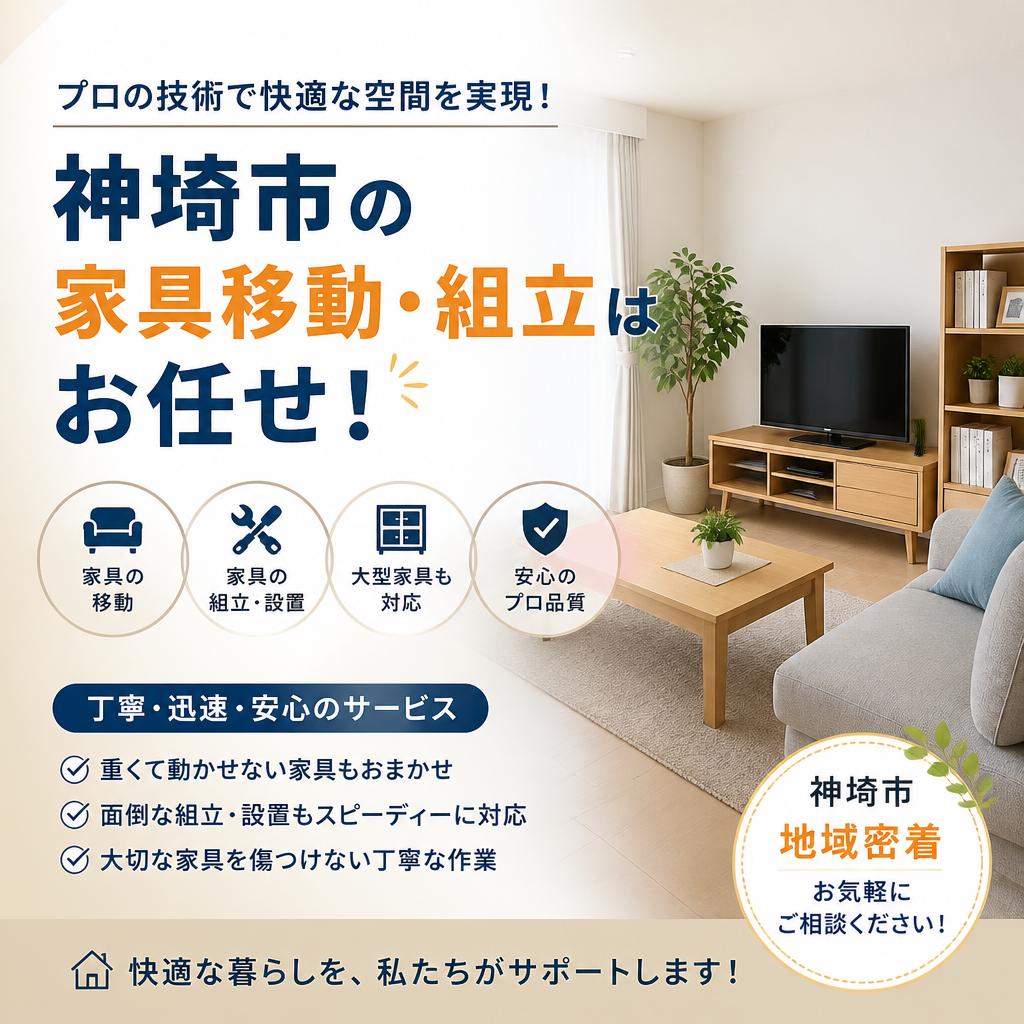 プロの技術で快適な空間を実現！神埼市の家具移動・組立はお任せ！