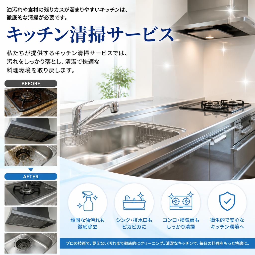 徹底的なキッチン清掃