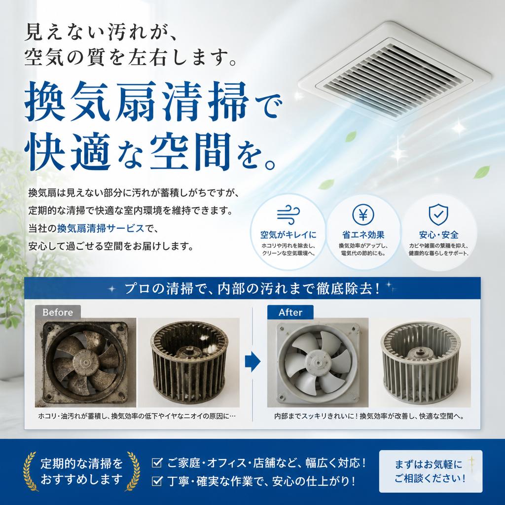 換気扇清掃で部屋全体の衛生を保つ