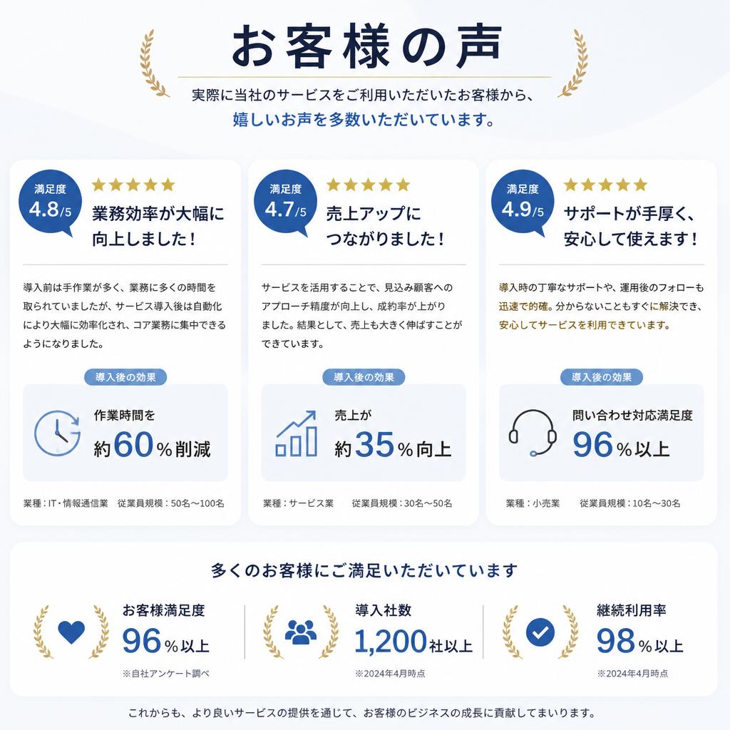 4. 実績とお客様の声