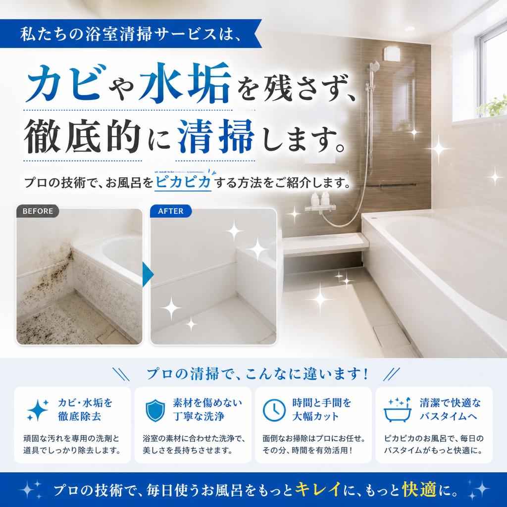 プロによる浴室清掃のメリット