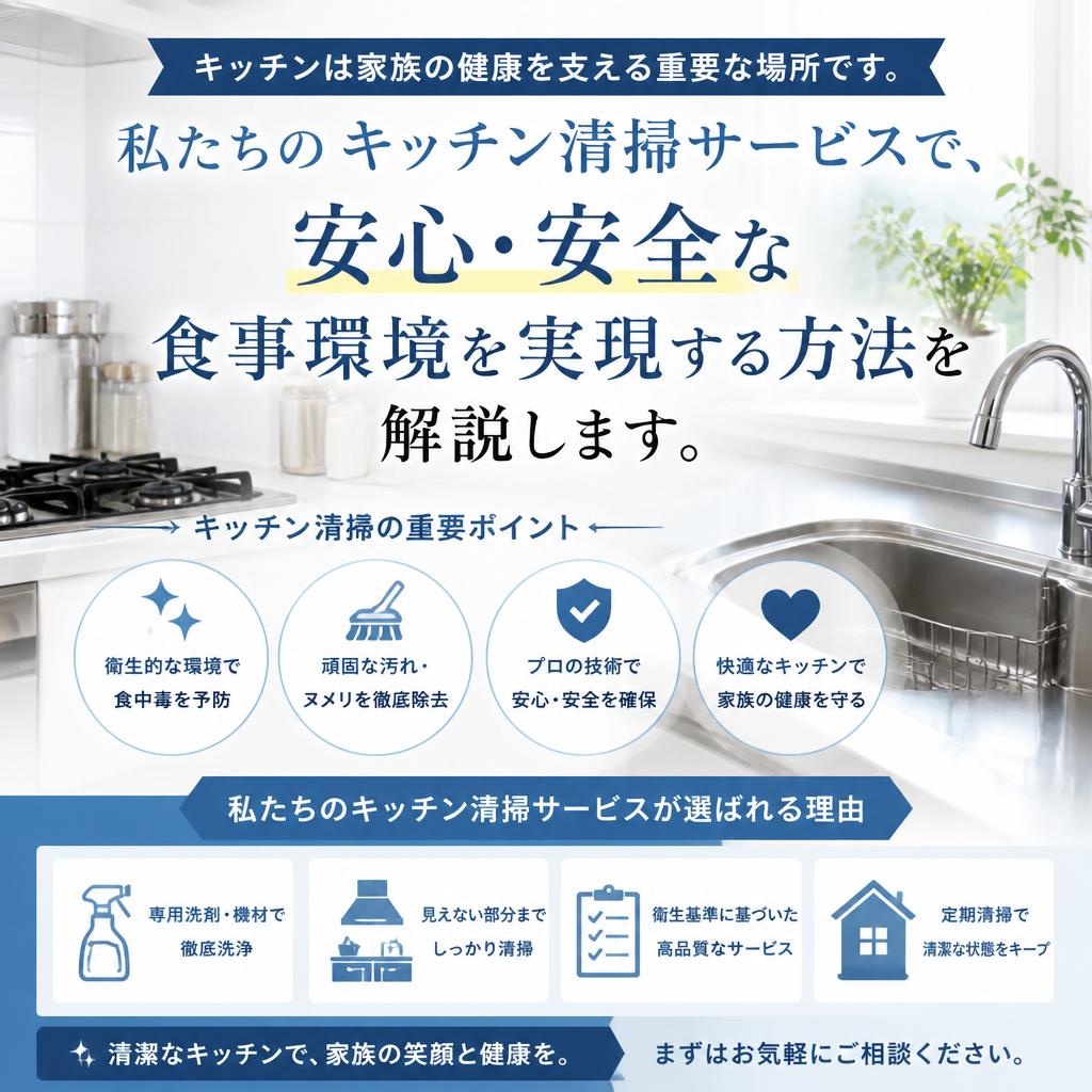 キッチン清掃で安心・安全な食空間を