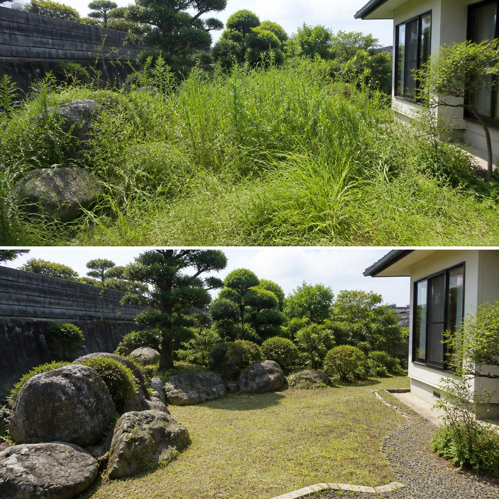 安心・丁寧な草刈りで神埼市の庭を蘇らせる