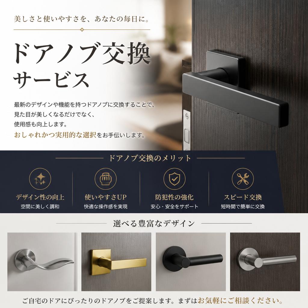 ドアノブ交換の魅力