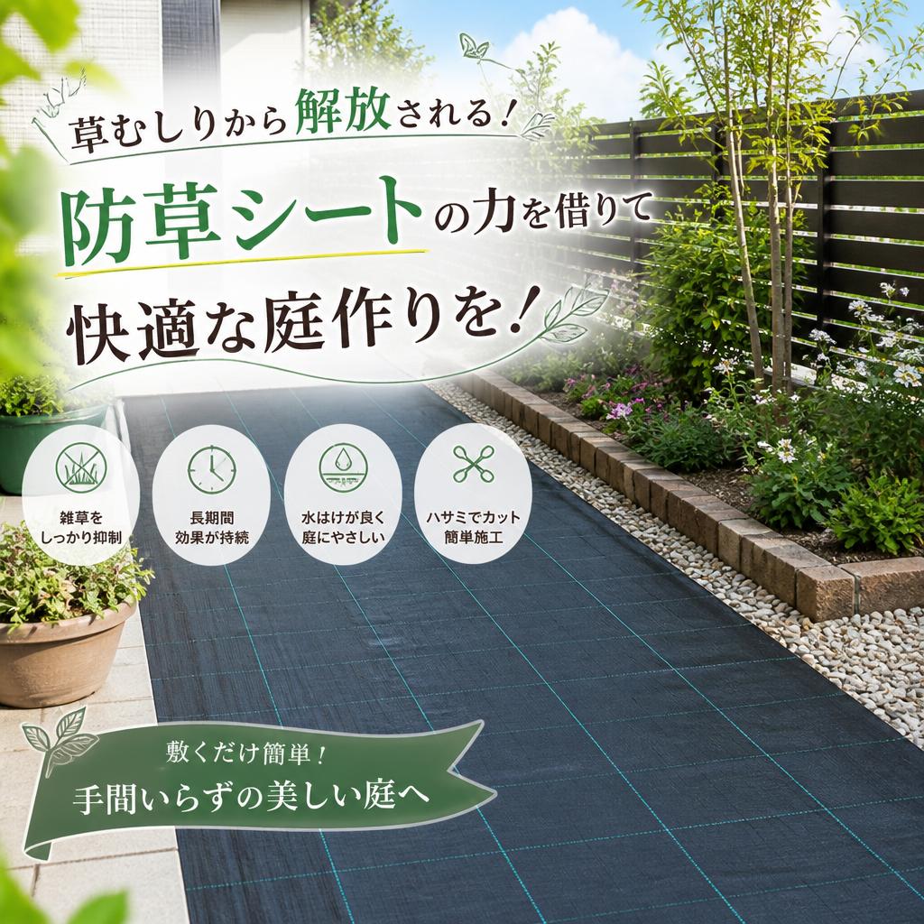 草むしりから解放される！防草シートの力を借りて快適な庭作りを！