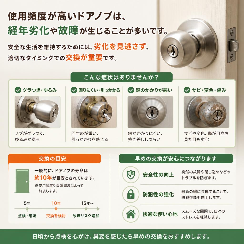 ドアノブ交換の必要性