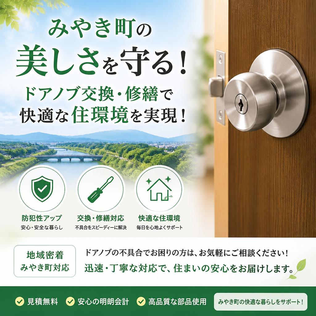 みやき町の美しさを守る！ドアノブ交換・修繕で快適な住環境を実現！