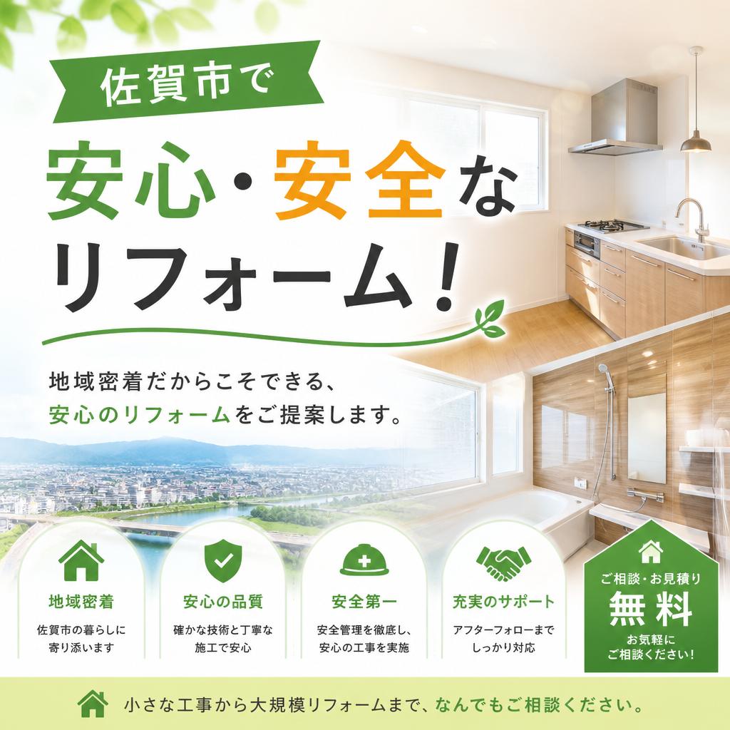 佐賀市で安心・安全なリフォーム！
